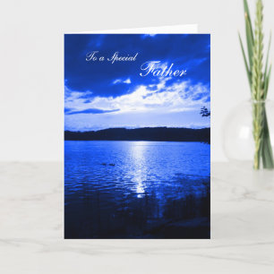 Father's Day Sunset Blue - For Father Card