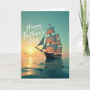 Fathers Day Sunset Sailing Card