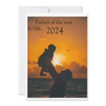 Father's Day Sunset Silhouette Invitation Card Des