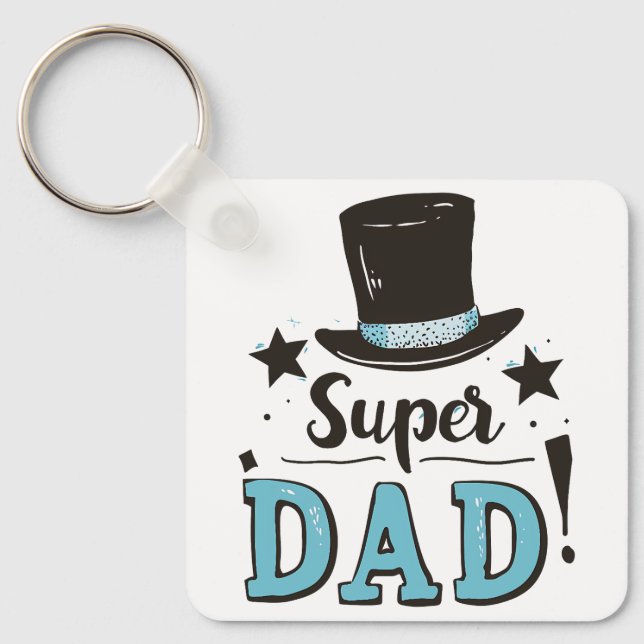 Fathers Day - Super Dad Celebration Key Ring (Front)