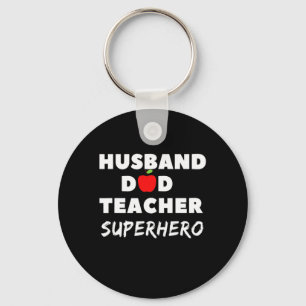 Father's Day   Super Husband Dad Teacher Key Ring