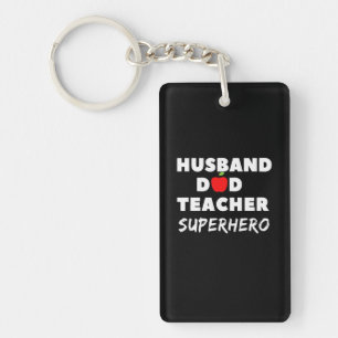 Father's Day Super Husband Dad Teacher Key Ring