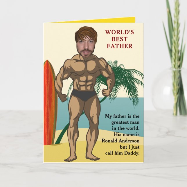Father's Day 💪🤣 Super Story Book Adventure Holiday Card (Front)