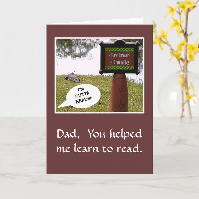 Father's Day/Sweet and Funny/Dad, You taught me ho Card (Yellow Flower)