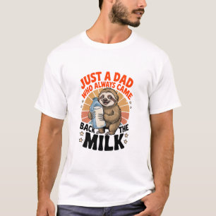 father's day t shirt with sloth