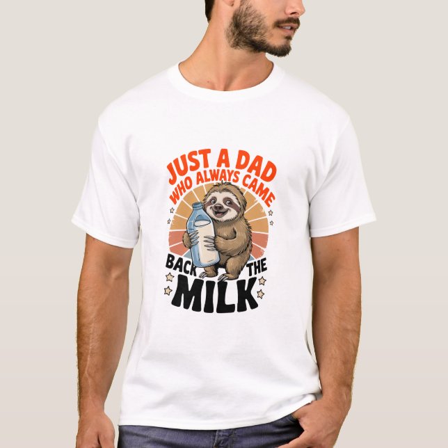 father's day t shirt with sloth (Front)