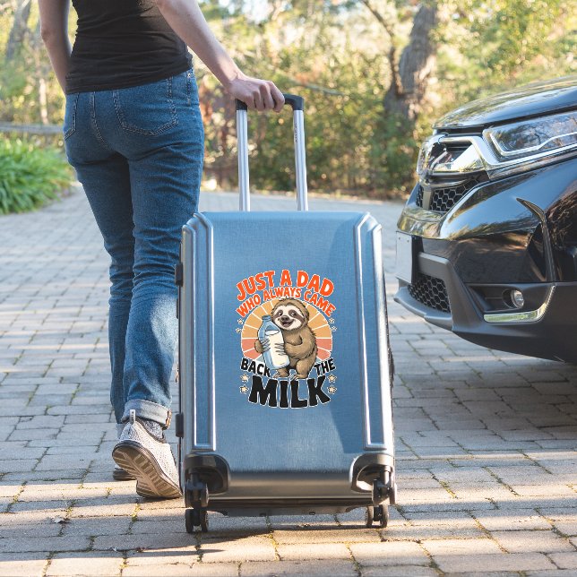 father's day t shirt with sloth (Suitcase Insitu)