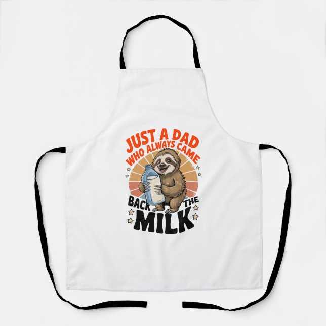 father's day t shirt with sloth apron (Front)