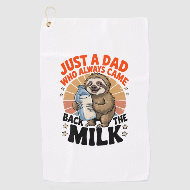 father's day t shirt with sloth golf towel (Front)