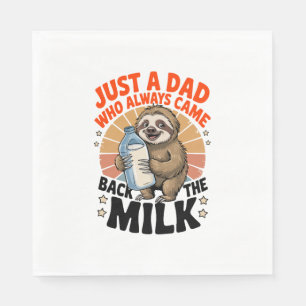 father's day t shirt with sloth napkin
