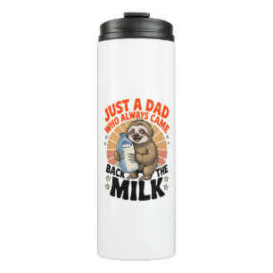 father's day t shirt with sloth thermal tumbler