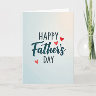 Fathers Day Teal Script Card