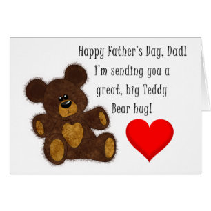 Father's Day Teddy Bear Hug - 5" x 7" Art Card