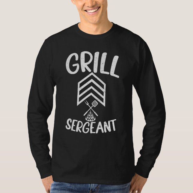 Fathers Day Tee Summer Grilling Grill Sergeant (Front)