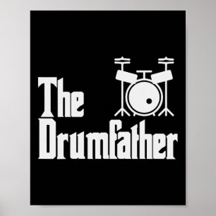 Fathers Day The Drum-father Drummer Musician Dad G Poster