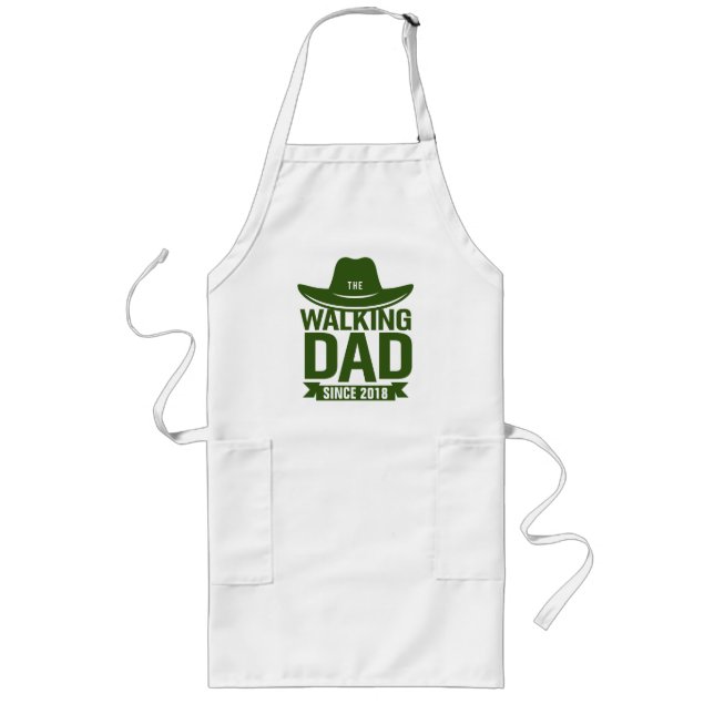 Father's Day - The Walking Dad Since… Long Apron (Front)