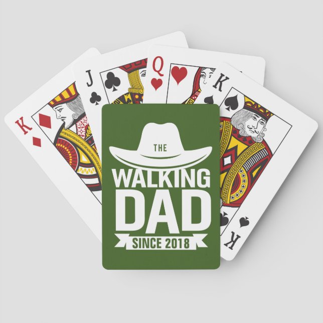 Father's Day - The Walking Dad Since… Playing Cards (Back)