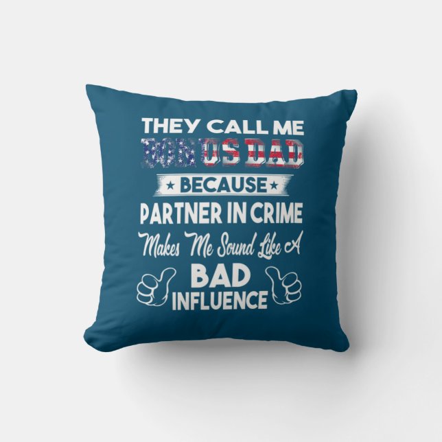 Father's Day | They Call Me Bonus Dad Cushion (Front)
