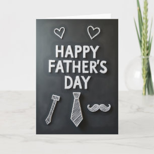 Fathers Day Tie And Hearts Card