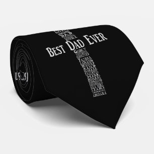 Fathers Day Tie, Best Dad Ever, Christian Tie