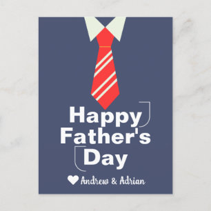 father's day, tie shirt work, simple modern holiday postcard