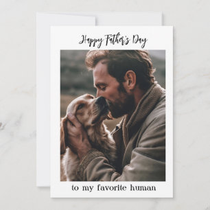 Father's Day to My Favourite Human from Dog Photo Card