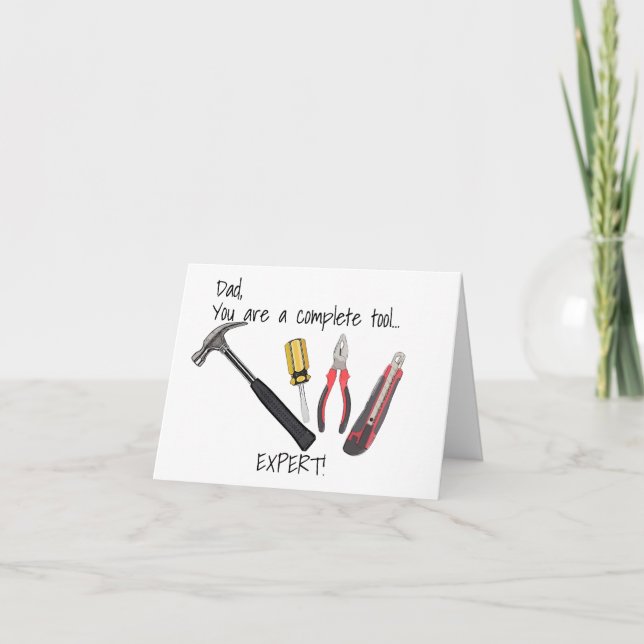 Father's Day Tools Folded Greeting Card (Front)