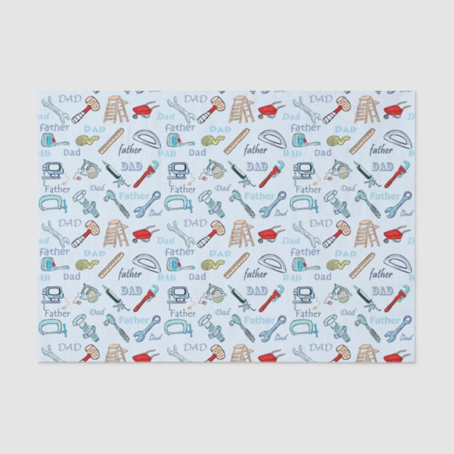 Father's Day Tools Tissue Paper (Front)
