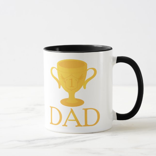Father's Day Trophy For Number One Dad Gift Mug (Right)
