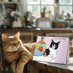 Father's Day Tuxedo Cat Card