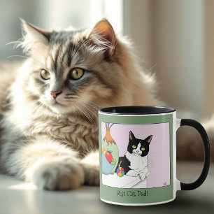 Father's Day Tuxedo Cat Mug