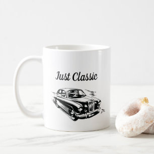 Father's Day Typography Design Just Classic Car Coffee Mug