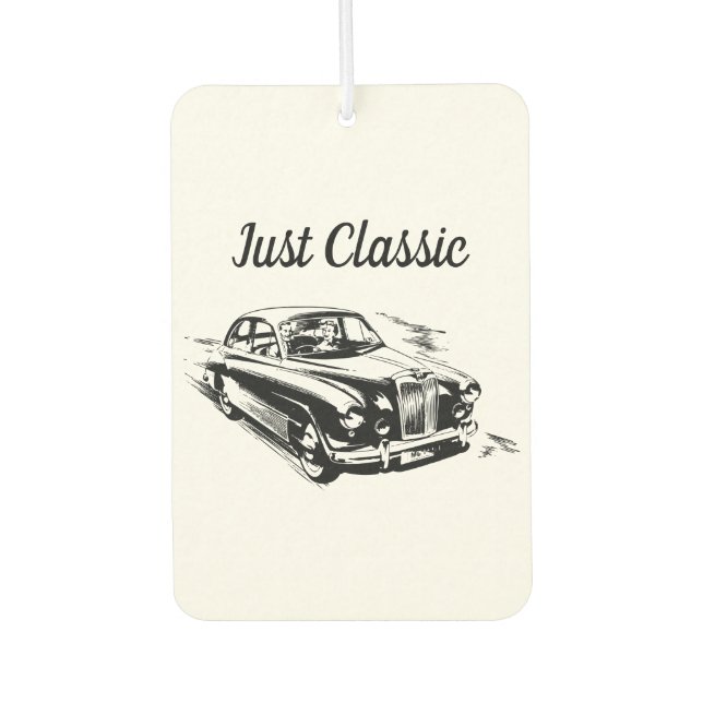 Father's Day Typography Design with Just Classic Car Air Freshener (Front)