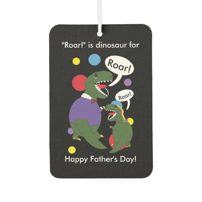 Fathers Day Tyranosaurus Rex Daughter Personalise  Car Air Freshener (Front)