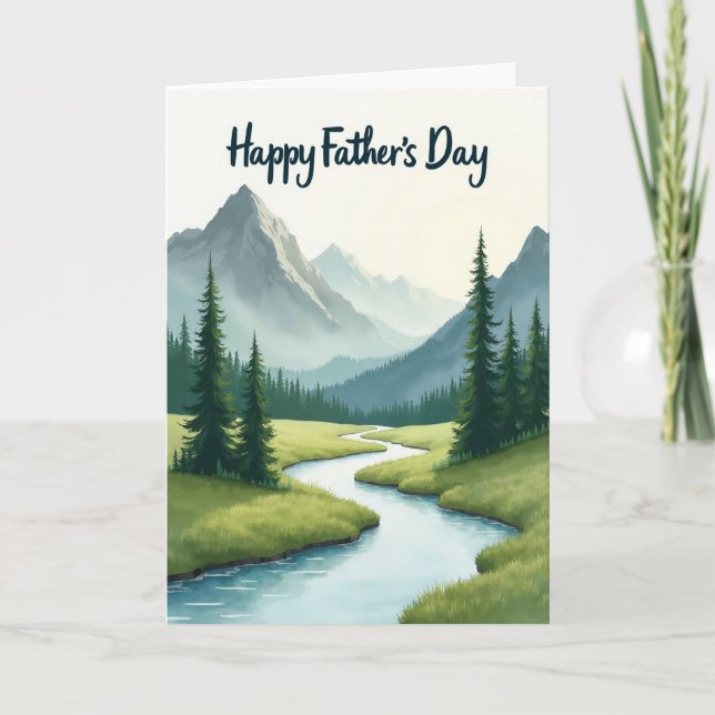 Fathers Day Valley View Card (Front)