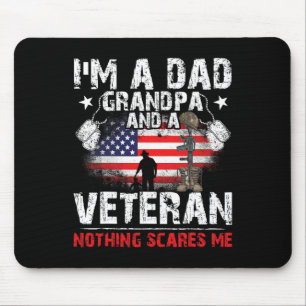 Father's Day - Veterans Day- I'm A Dad Grandpa And Mouse Pad