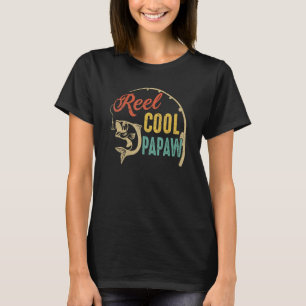 Fathers Day Vintage Fishing Reel Cool Papaw T-Shirt