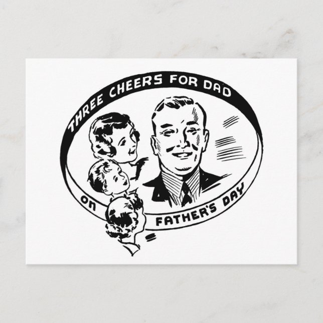 Father's Day Vintage Postcard (Front)