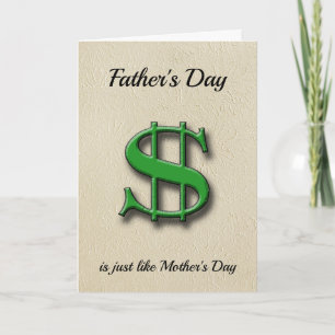 Father's Day vs Mother's Day the cost Holiday Card