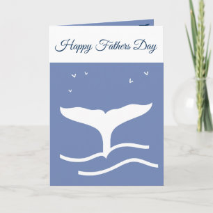 Fathers Day Whale Fin or Customise Card