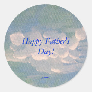 Father's Day White Clouds Painting Sticker