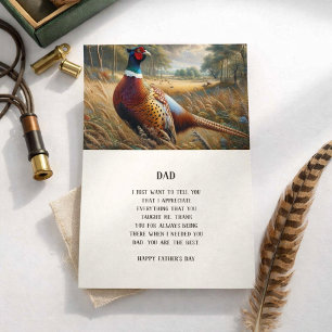  Father's Day Wildlife  Pheasant Greeting Card