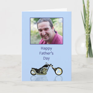Father's Day with a photo and motorcycle Card