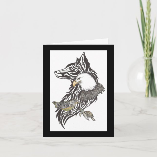 Father's Day with Animal Guides Card (Front)