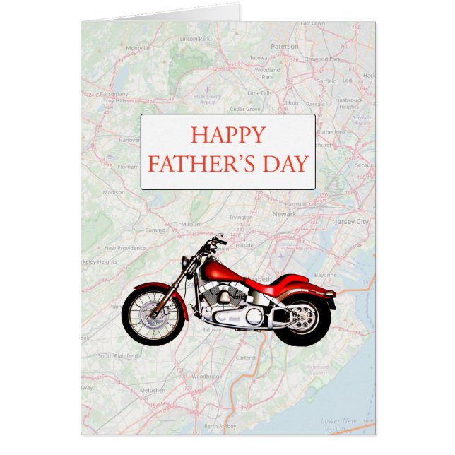 Father's Day with Map and Motorbike (Front)
