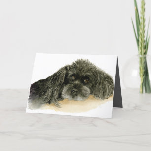 Father's Day with Poodle Dog card
