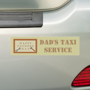 Fathers Day Wooden Sign Custom Bumper Sticker
