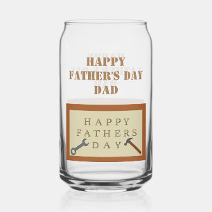 Fathers Day Wooden Sign Custom Message Can Glass