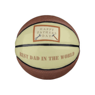 Fathers Day Wooden Sign Custom Message Mini Basketball