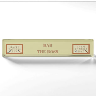 Fathers Day Wooden Sign Custom Nameplate